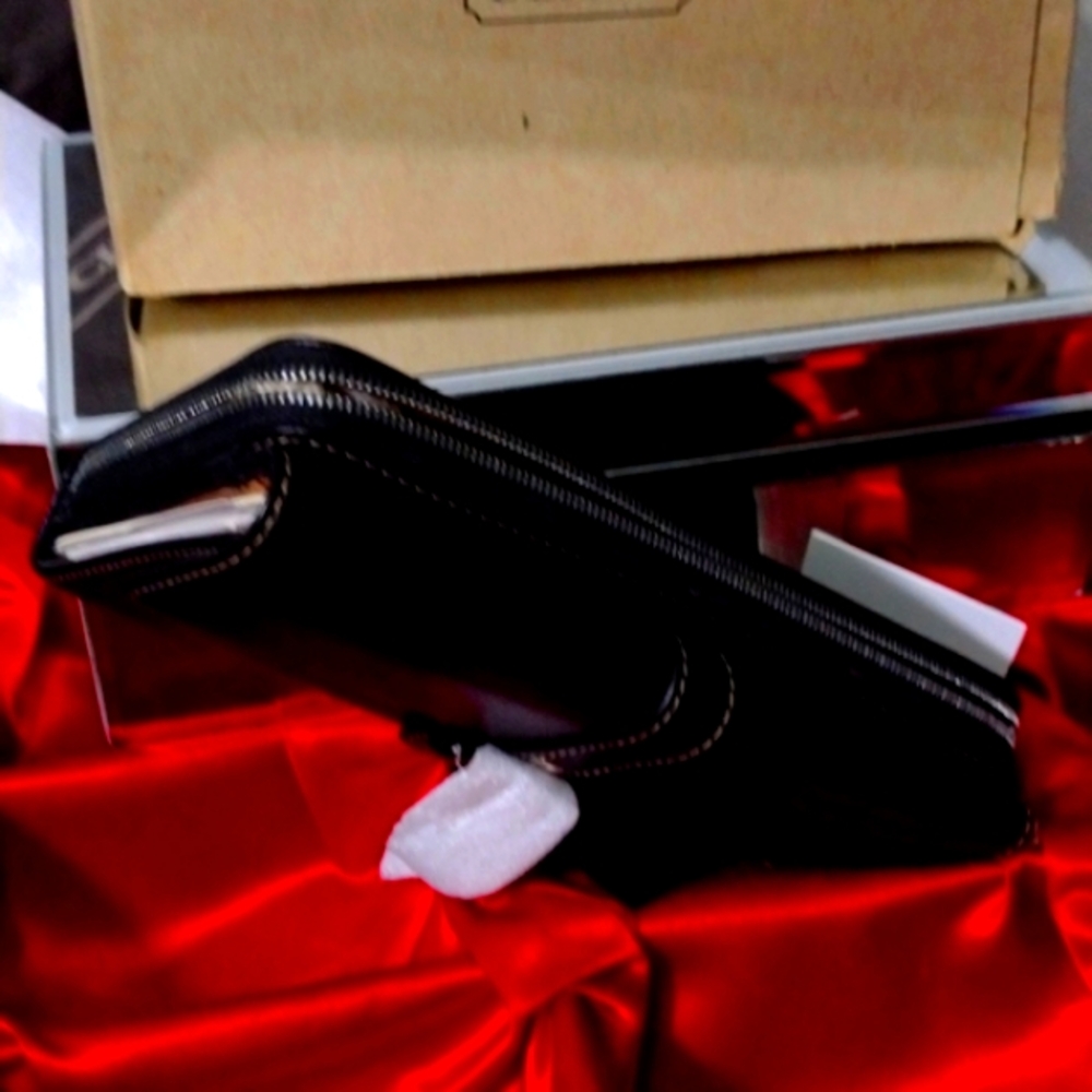 COACH Men's Leather 7.5" Long Carry Wallet 🧱 🛍️ Large COACH Collection🎁 NWT - Picture 4 of 5